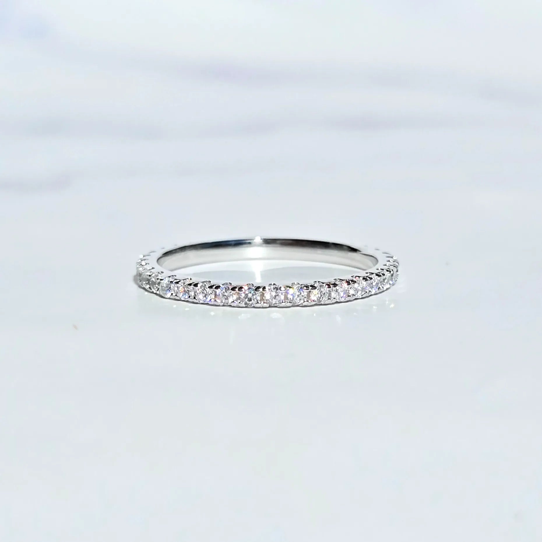 Classic Full Eternity Ring (1.8 mm) in Sterling Silver - SJR London Timepiece