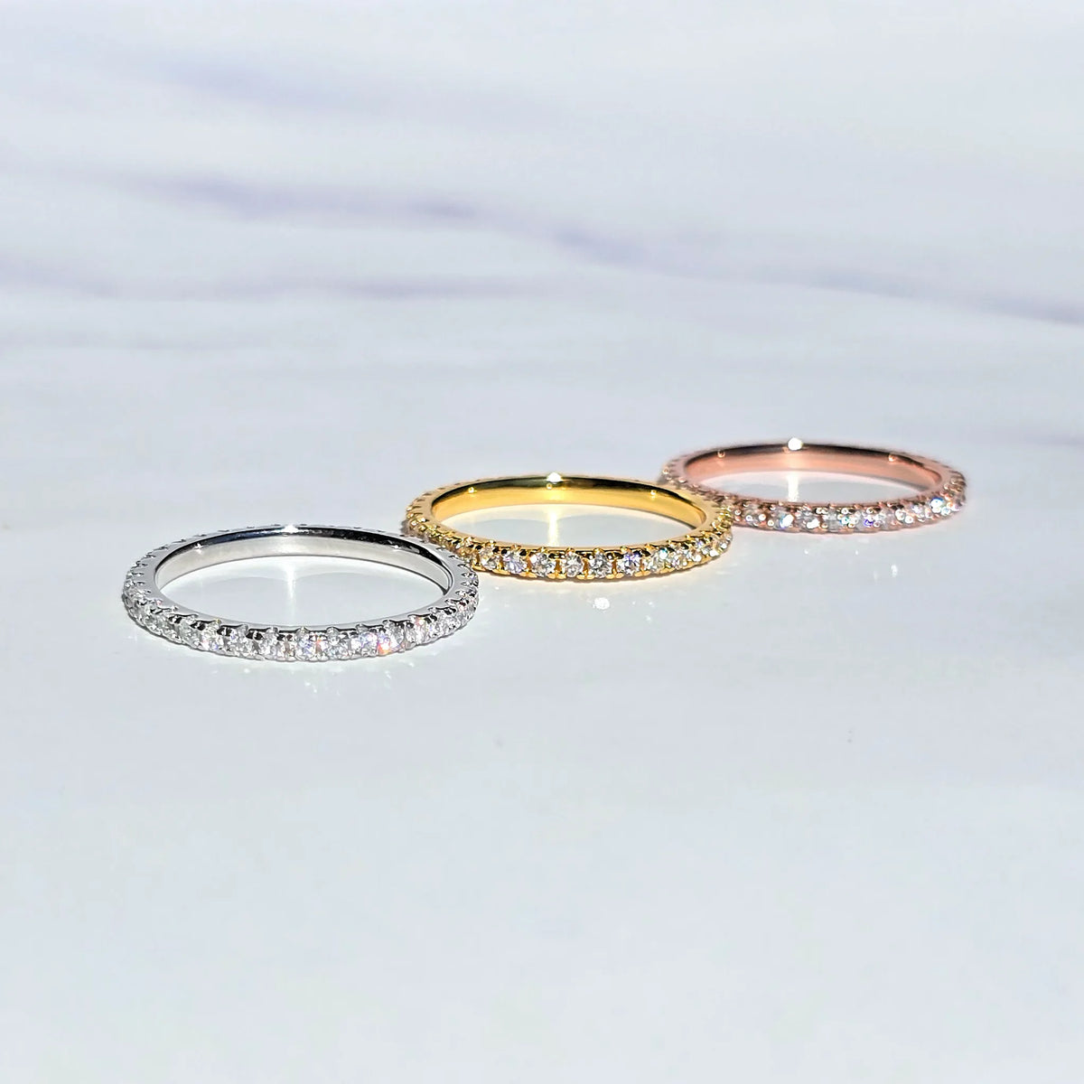 Classic Eternity Ring (1.8 mm) in 18k Gold Vermeil - SJR London Timepiece