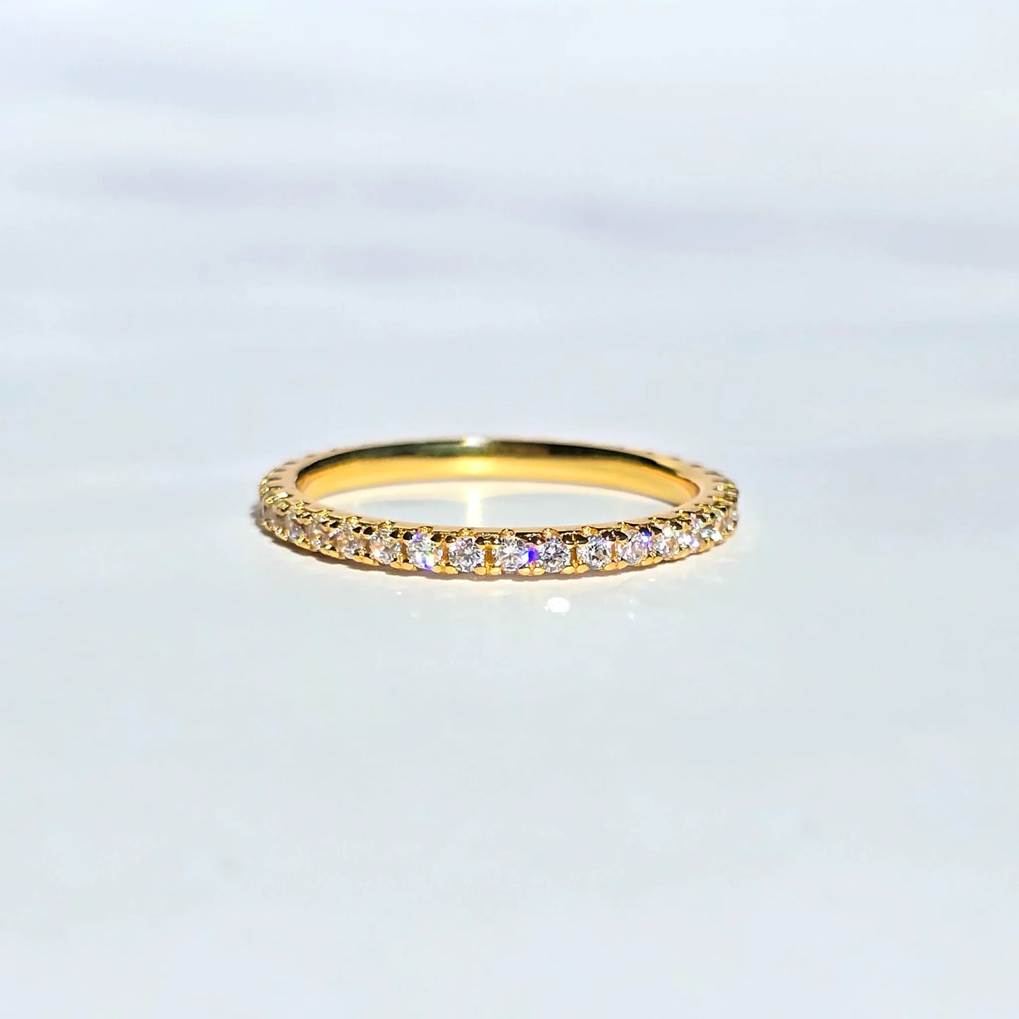 Classic Eternity Ring (1.8 mm) in 18k Gold Vermeil - SJR London Timepiece