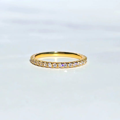 Classic Eternity Ring (1.8 mm) in 18k Gold Vermeil - SJR London Timepiece