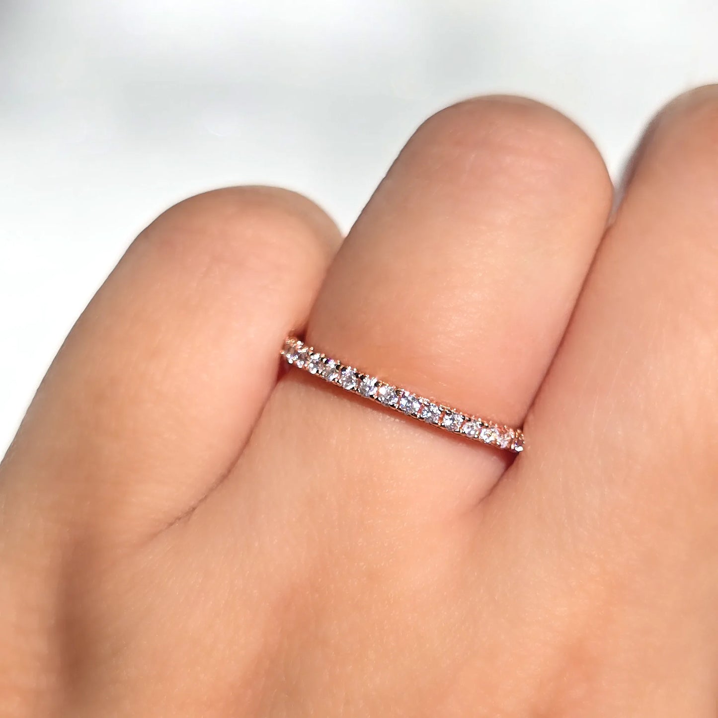 Classic Eternity Ring (1.8 mm) in 18k Rose Gold Vermeil - SJR London Timepiece