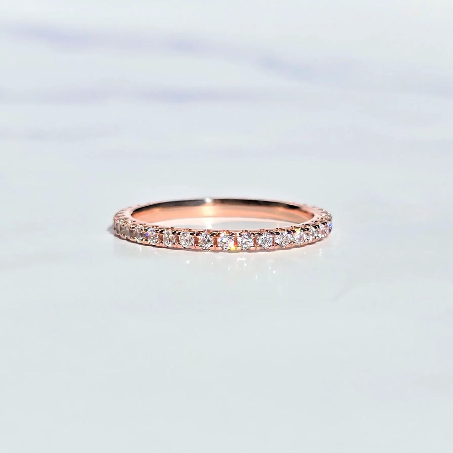 Classic Eternity Ring (1.8 mm) in 18k Rose Gold Vermeil - SJR London Timepiece