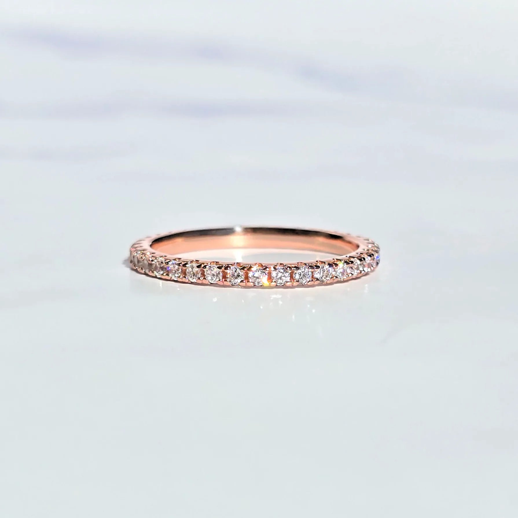 Classic Eternity Ring (1.8 mm) in 18k Rose Gold Vermeil - SJR London Timepiece