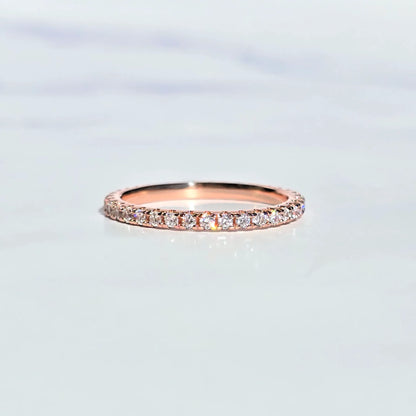 Classic Eternity Ring (1.8 mm) in 18k Rose Gold Vermeil - SJR London Timepiece