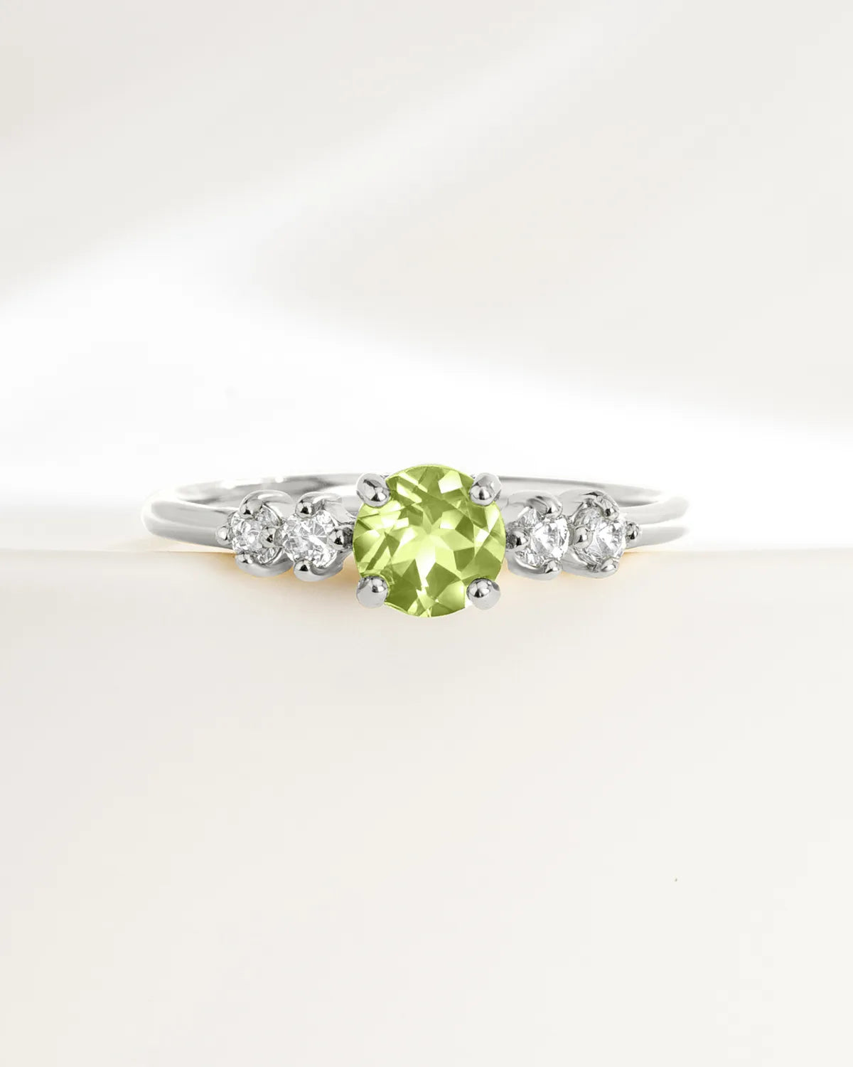 Peridot Five Stone Ring in Sterling Silver - SJR London Timepiece