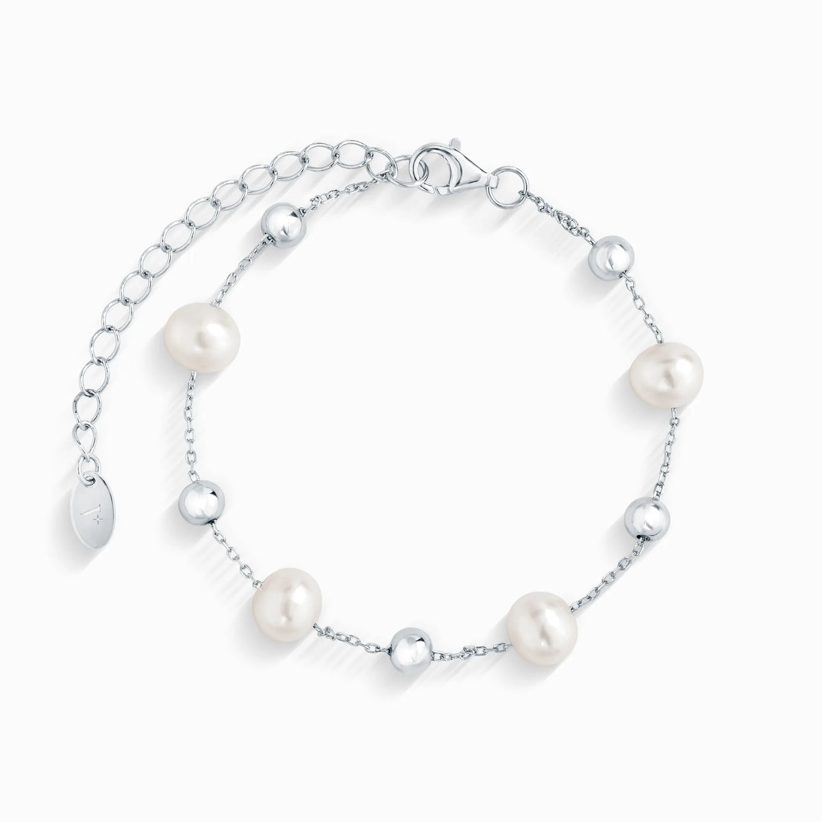 Freshwater Pearl Bracelet in Sterling Silver - SJR London Timepiece