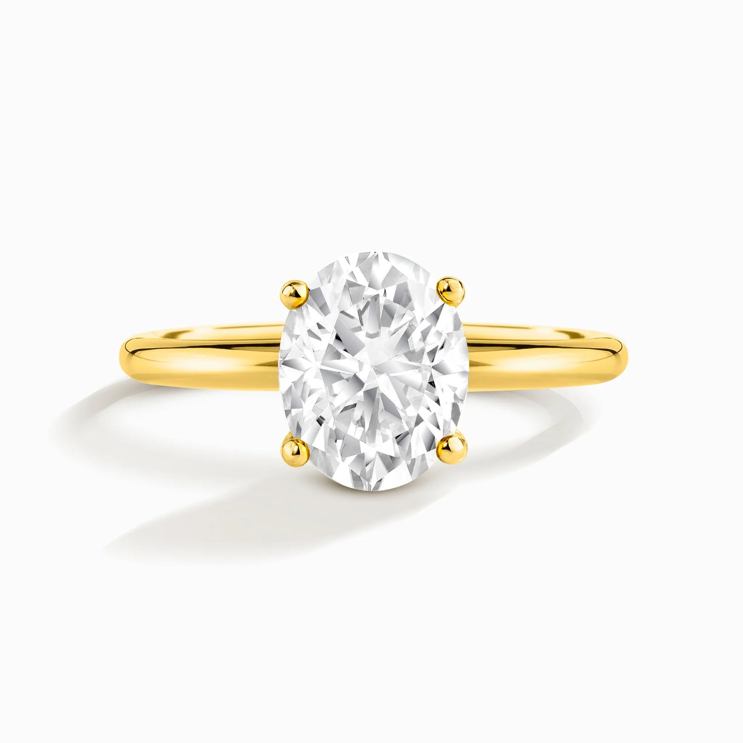 2 ct Oval Solitaire Moissanite Engagement Ring in 18k Gold Vermeil - SJR London Timepiece