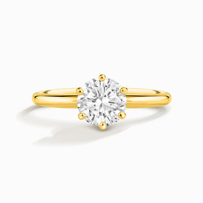 1 ct Round Solitaire Moissanite Engagement Ring in 18k Gold Vermeil - SJR London Timepiece