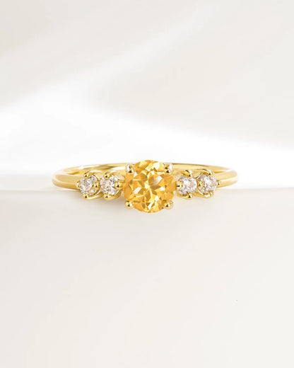 Citrine Everyday Jewellery Gift Set in 18k Gold Vermeil - SJR London Timepiece