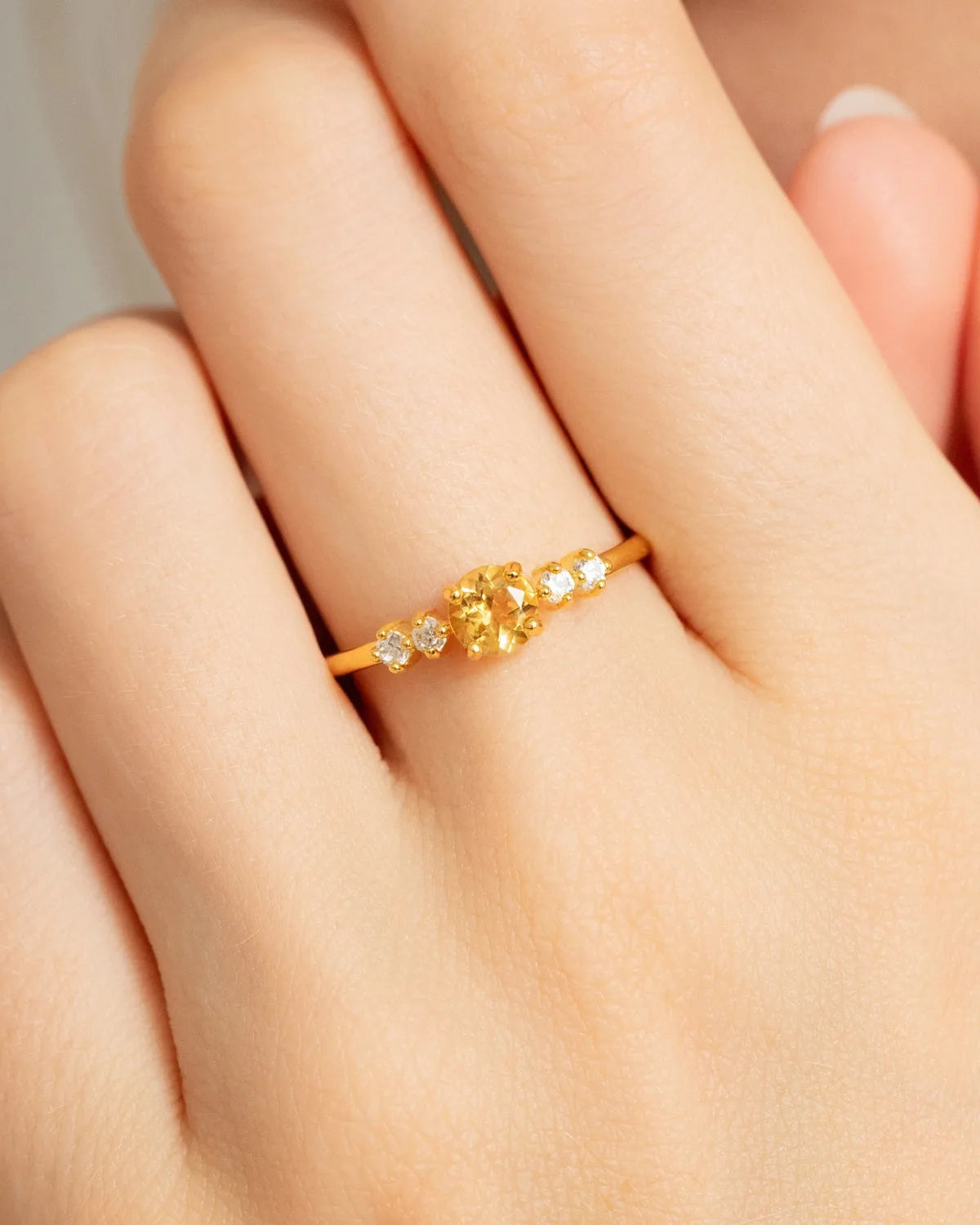 Citrine Everyday Jewellery Gift Set in 18k Gold Vermeil - SJR London Timepiece