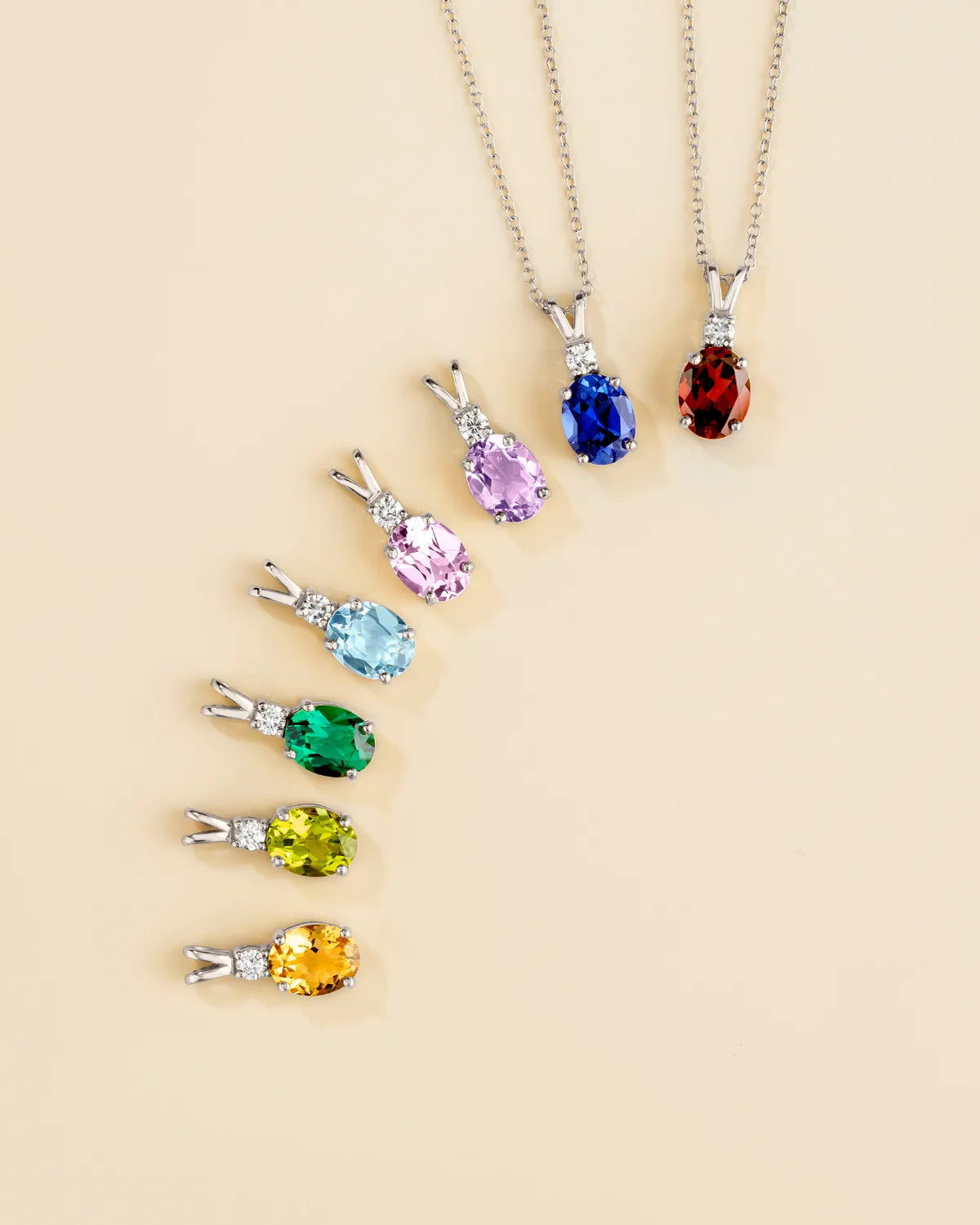 Citrine Pendant Necklace in Sterling Silver - SJR London Timepiece