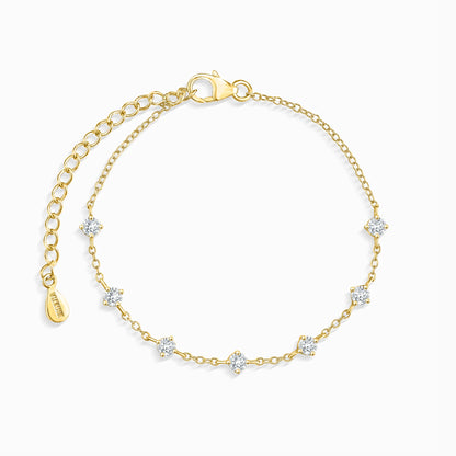 Moissanite Bracelet in 18k Gold Vermeil - SJR London Timepiece