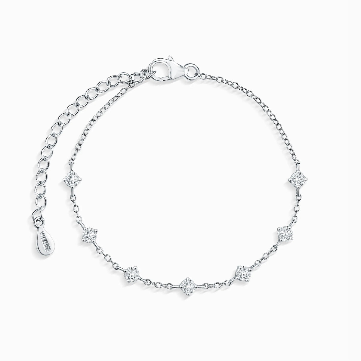 Moissanite Bracelet in Sterling Silver - SJR London Timepiece
