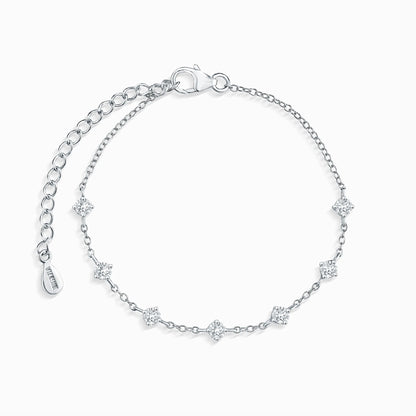Moissanite Bracelet in Sterling Silver - SJR London Timepiece
