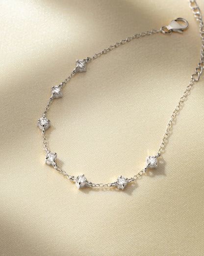 Moissanite Bracelet in Sterling Silver - SJR London Timepiece