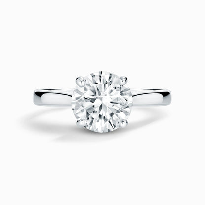 2 ct Round Solitaire Moissanite Engagement Ring in Sterling Silver - SJR London Timepiece