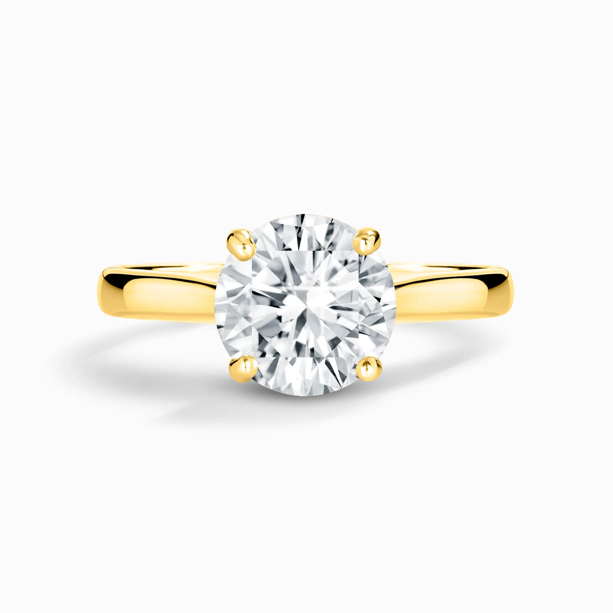 2 ct Round Solitaire Moissanite Engagement Ring in 18k Gold Vermeil - SJR London Timepiece