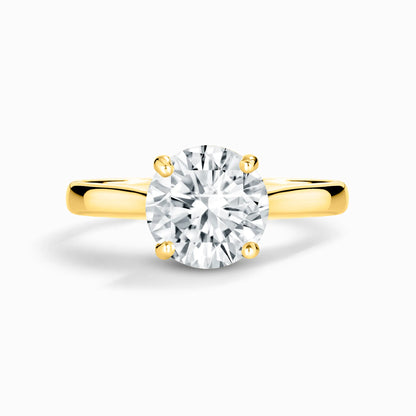 2 ct Round Solitaire Moissanite Engagement Ring in 18k Gold Vermeil - SJR London Timepiece