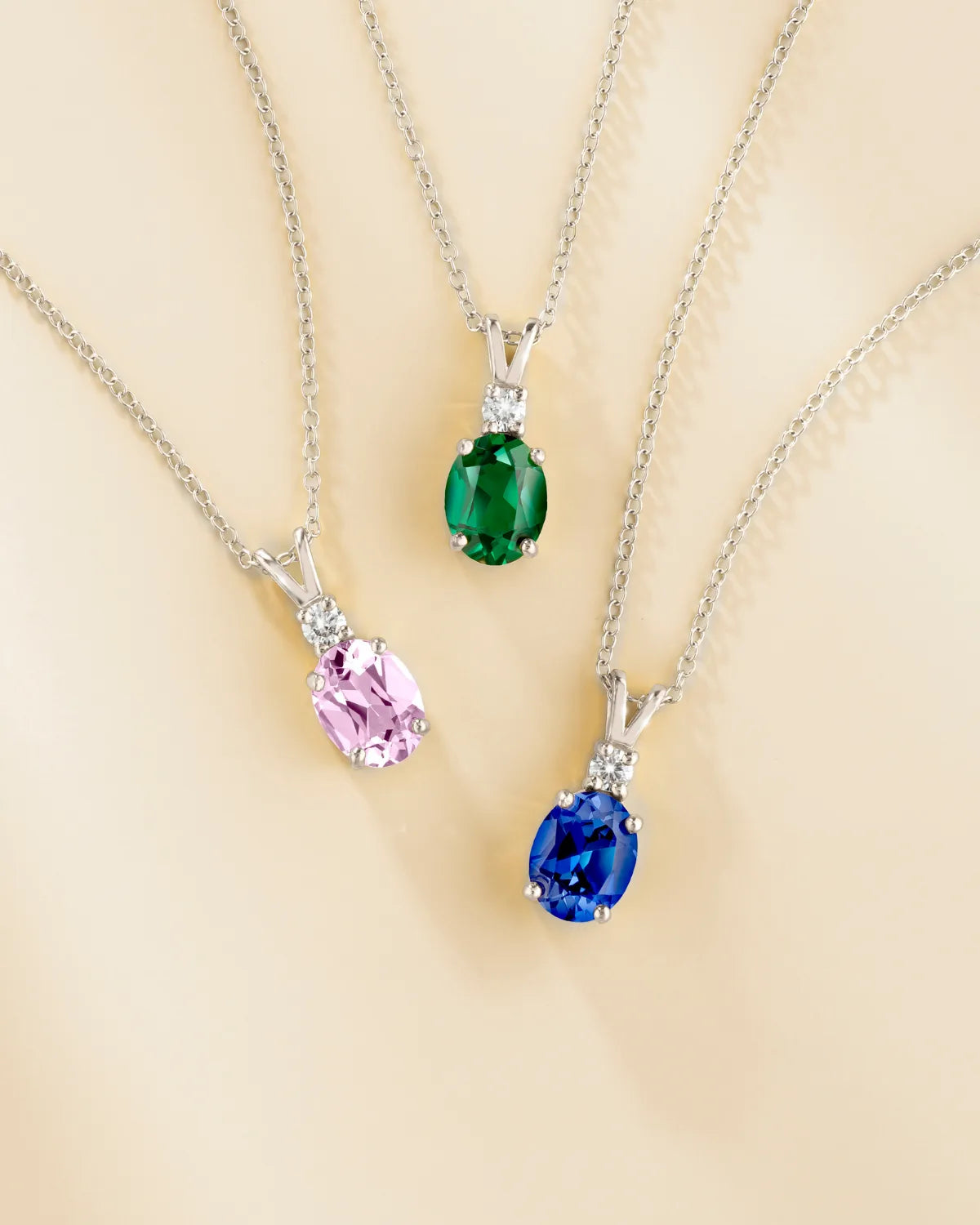 Emerald Pendant Necklace in Sterling Silver - SJR London Timepiece