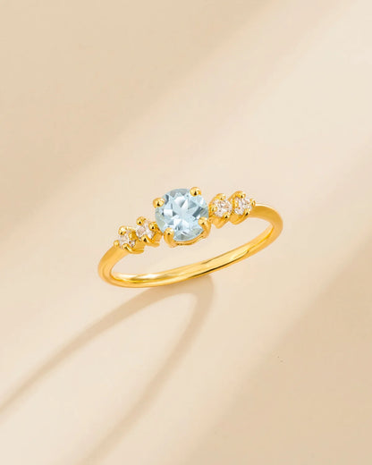 Blue Topaz Everyday Jewellery Gift Set in 18k Gold Vermeil - SJR London Timepiece