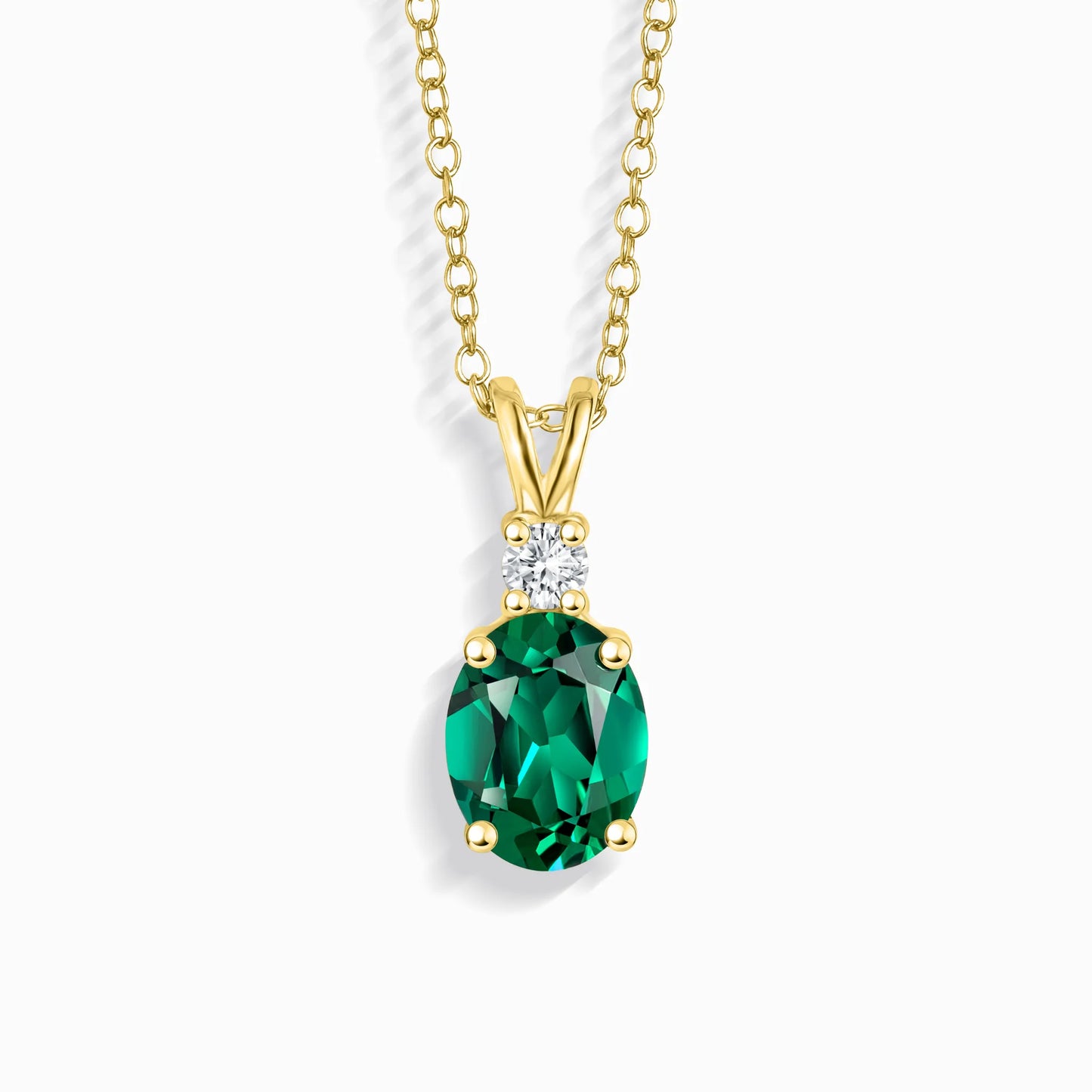 Emerald Pendant Necklace in 18k Gold Vermeil - SJR London Timepiece