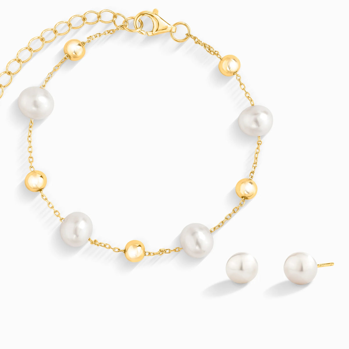 Pearl Everyday Jewellery Set in 18k Gold Vermeil - SJR London Timepiece
