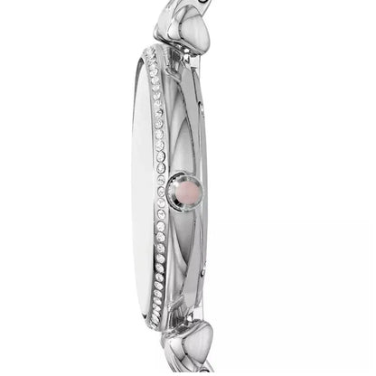 Emporio Armani AR1779 Gianni T-Bar Women's Silver & Pink Watch - SJR London Timepiece