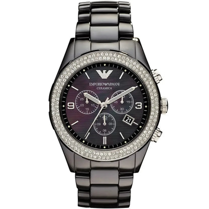 Emporio Armani AR1455 Ceramica Women's Black Watch - SJR London Timepiece