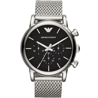 Emporio Armani AR1811 Luigi Men's 41mm Silver Mesh Watch - SJR London Timepiece