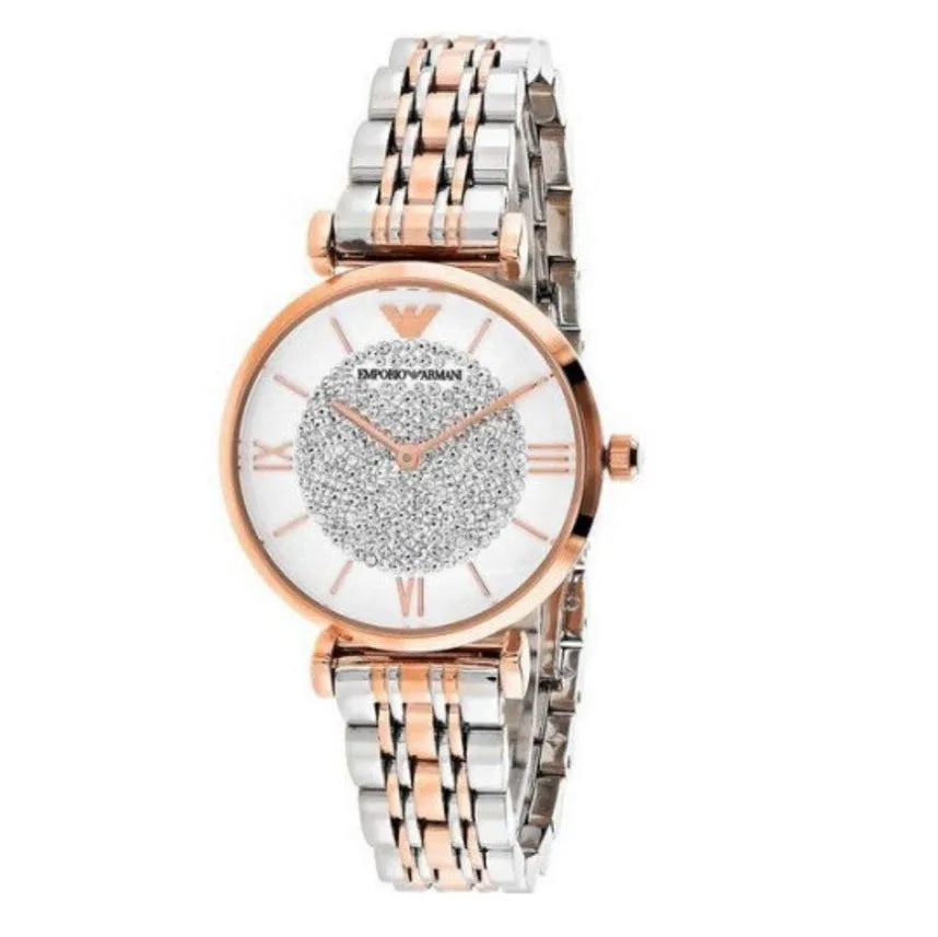 Emporio Armani AR1926 Gianni T-Bar Women's Two-Tone Watch - SJR London Timepiece