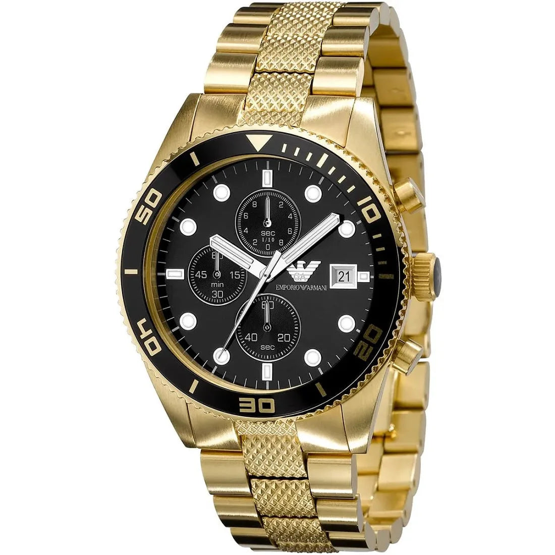 Emporio Armani AR5857 Chronograph Men's Gold Watch - SJR London Timepiece