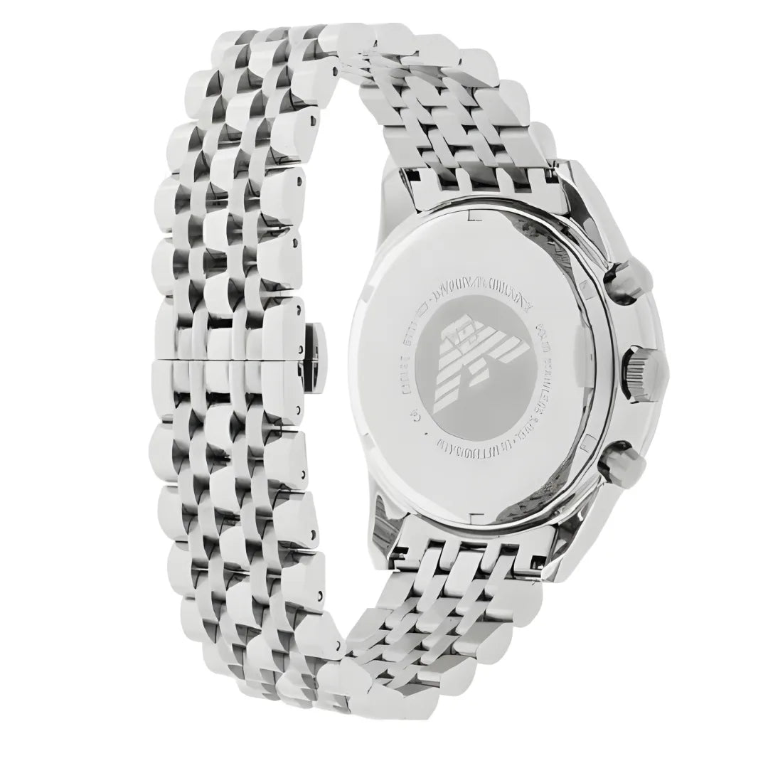 Emporio Armani AR5983 Tazio Men's Silver & Black Watch - SJR London Timepiece