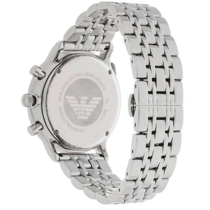 Emporio Armani AR5988 Tazio Men's Silver & Black Chronograph - SJR London Timepiece