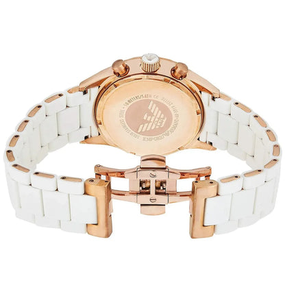 Emporio Armani AR5919 Sportivo Men's White & Rose Gold Watch - SJR London Timepiece