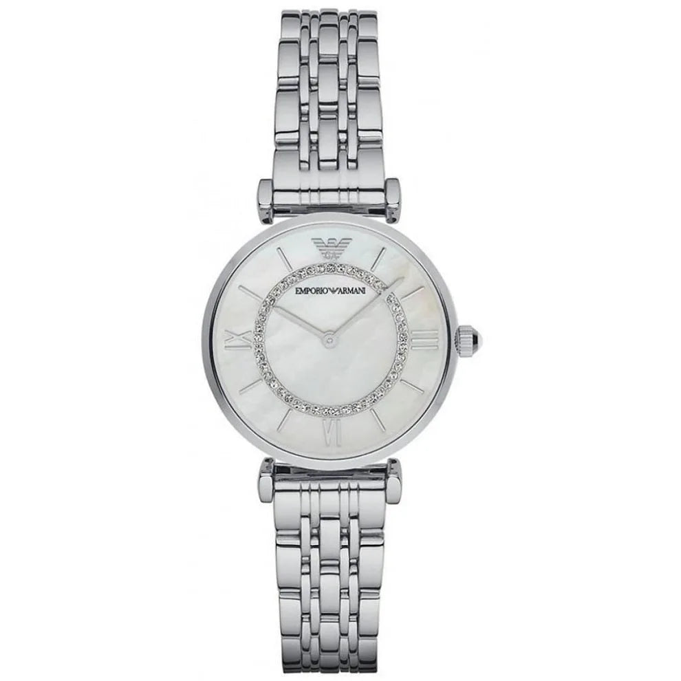 Emporio Armani AR1908 Gianni T-Bar Women's Silver Watch - SJR London Timepiece