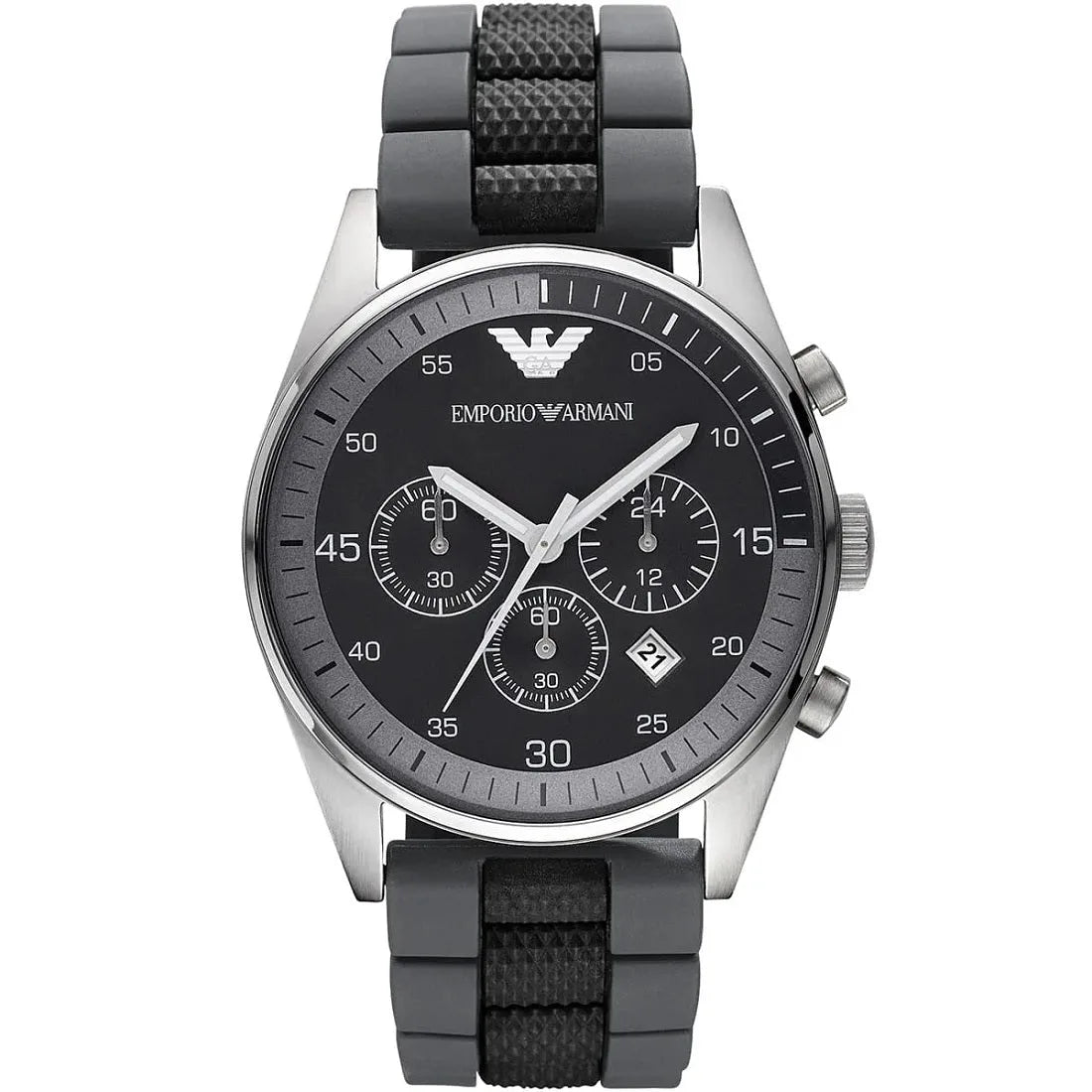 Emporio Armani AR5866 Sportivo Men's Black & Grey Silicone Watch - SJR London Timepiece
