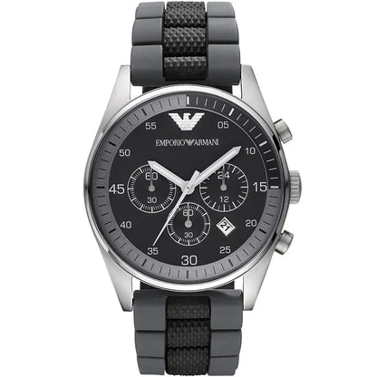 Emporio Armani AR5866 Sportivo Men's Black & Grey Silicone Watch - SJR London Timepiece