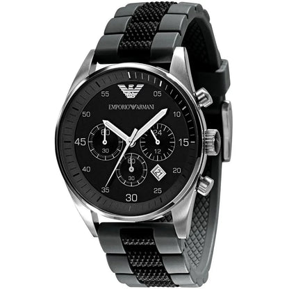 Emporio Armani AR5866 Sportivo Men's Black & Grey Silicone Watch - SJR London Timepiece