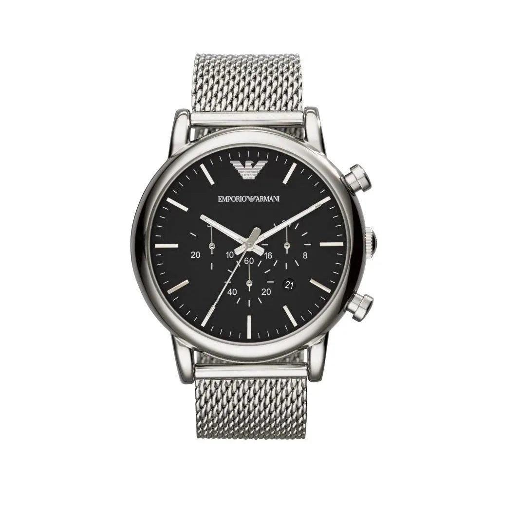 Emporio Armani AR1808 Luigi Men's Silver Mesh Watch - SJR London Timepiece