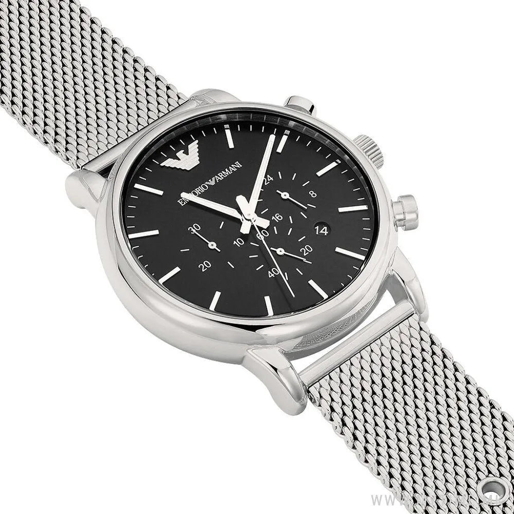 Emporio Armani AR1808 Luigi Men's Silver Mesh Watch - SJR London Timepiece