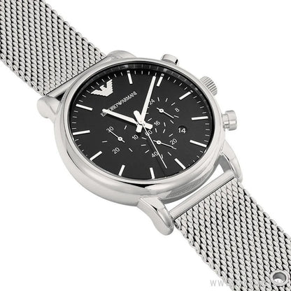 Emporio Armani AR1808 Luigi Men's Silver Mesh Watch - SJR London Timepiece