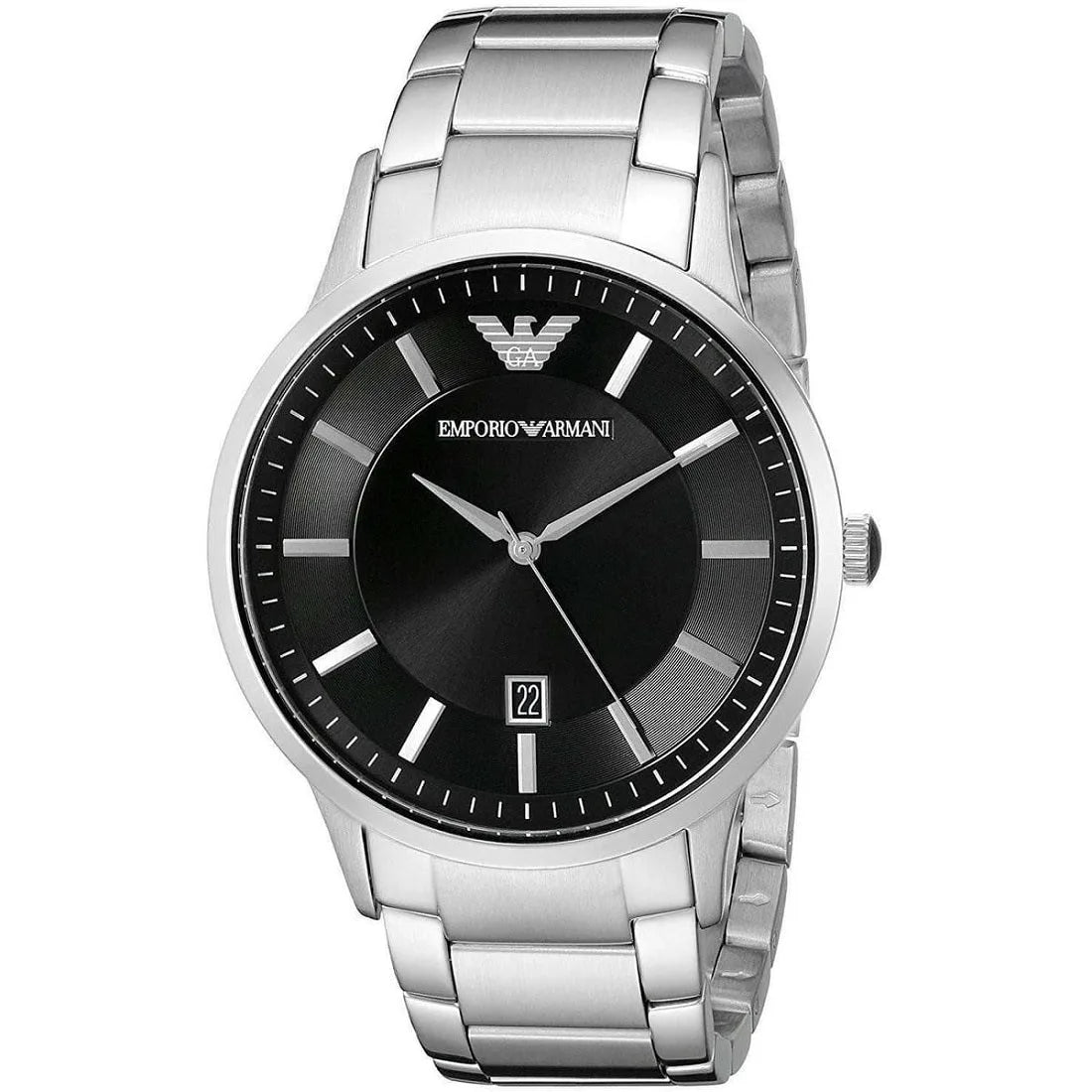 Emporio Armani AR2457 Renato Men's Silver & Black Watch - SJR London Timepiece