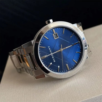 Burberry BU9031 The City Unisex Silver & Blue Watch - SJR London Timepiece