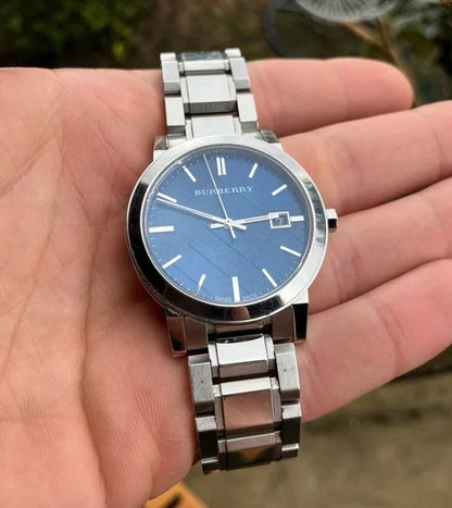Burberry BU9031 The City Unisex Silver & Blue Watch - SJR London Timepiece