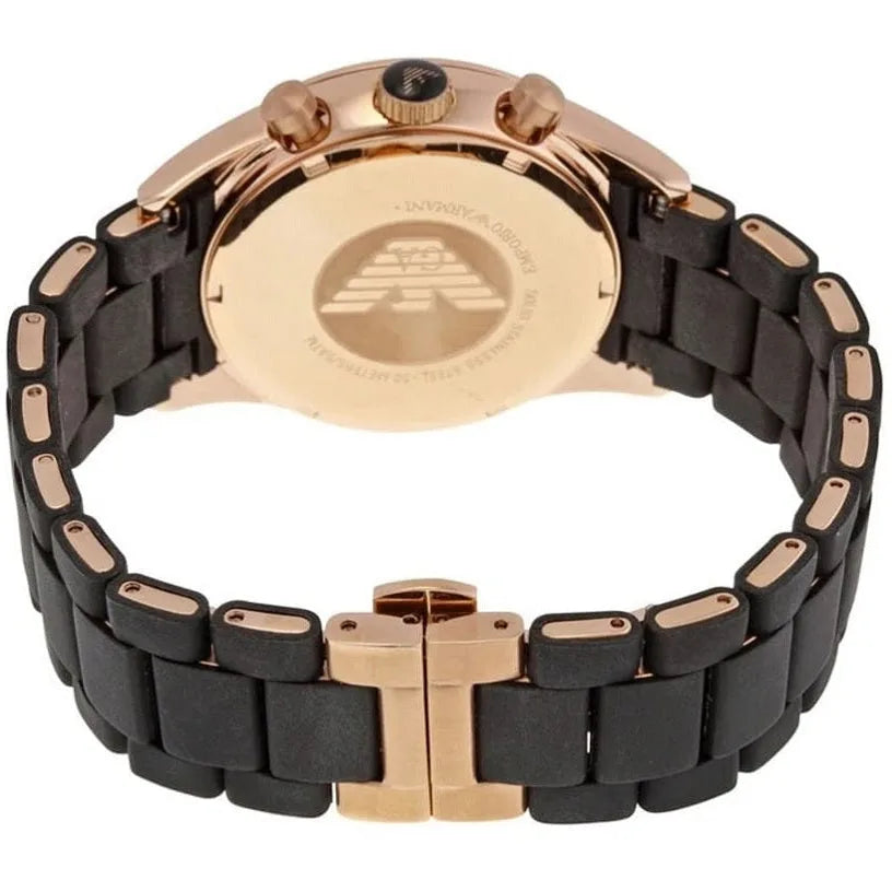 Emporio Armani AR5905 Sportivo Men's Black & Rose Gold Watch - SJR London Timepiece