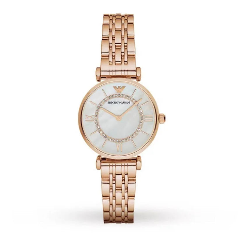 Emporio Armani AR1909 Gianni T-Bar Women's Rose Gold Watch - SJR London Timepiece