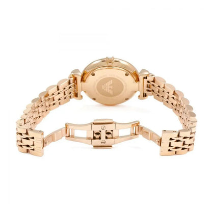 Emporio Armani AR1909 Gianni T-Bar Women's Rose Gold Watch - SJR London Timepiece