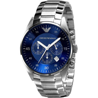 Emporio Armani AR5860 Sportivo Men's Silver & Blue Chronograph - SJR London Timepiece