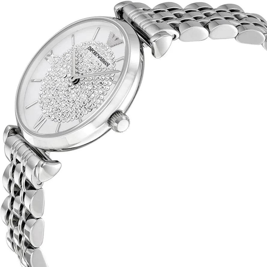 Emporio Armani AR1925 Gianni T-Bar Women's Silver Watch - SJR London Timepiece
