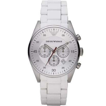 Emporio Armani AR5859 Sportivo Men's White Silicone Watch - SJR London Timepiece